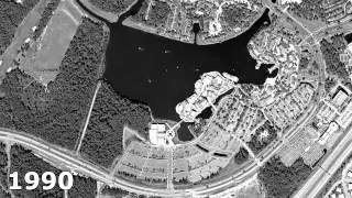 Downtown Disney Aerial Time Lapse - 1973-2012