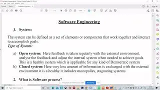Software Engineering Part I Basic| SDLC | Objective of Software Engineering | Open and Close Systems