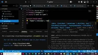 Python with streamlit  