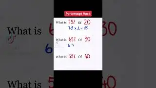 Percentage hacks #gcse #mathematics #exams #paper3 #algebra