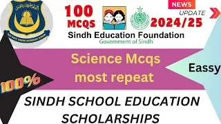 NJV School Scholarships 2024 SEF Scholarships 2024 Sindh School scholarships mcqs of science
