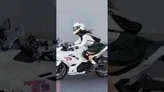 are you ready for school? #ladybiker #ninja400 #shortvideo