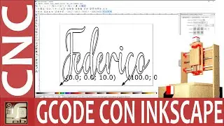 Inkscape tutorial - Gcode creation for CNC of united writing with custom font
