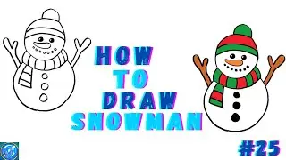 How To Draw Snow Man ☃️  |Christmas Special 🎅