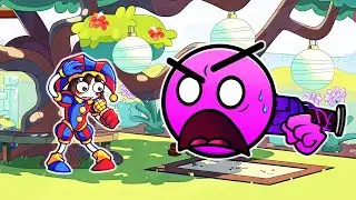 FNF Pomni VS Geometry Dash Pink | Amazing Digital Circus  | Sings Can Can | Friday Night Funkin