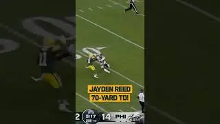 JAYDEN REED 70 YARD TD BOMB Packers vs Eagles NFL #nfl #packers #eagles #shorts #nflhighlights