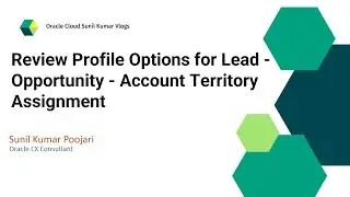Review Profile Options for Lead - Opportunity - Account Territory Assignment | Territory Setups