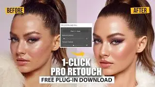 One Click Skin Retouching in Photoshop — Free Plugin Download | Fast Pro Result in Seconds