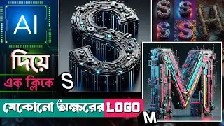 ইউটিউবে প্রথম 👉 AI দিয়ে লোগো 😱 How To Make Logo Using AI