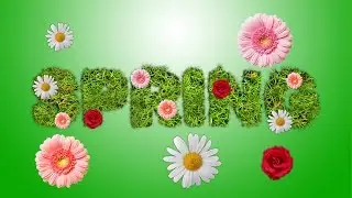 Create Grass Text effect Spring sense in Adobe Photoshop Simple steps
