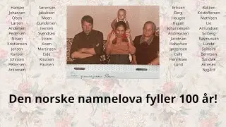 Den norske namnelova – 100 år med regulering av kjønn