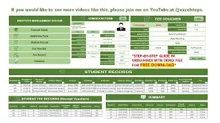 How to Create Automated Institute Management System in Excel VBA | Part 3 | Excel VBA 