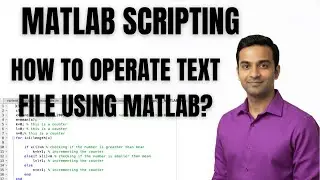 MATLAB TUTORIAL | HOW TO OPERATE TEXT FILE USING MATLAB?