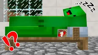 JJ lives in Mikey's BED in Minecraft