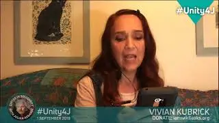 Vivian Kubrick Reads a Statement from Christine Assange