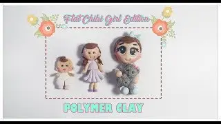 BABY FLAT BACK CHIBI DOLL Girl Edition I Polymer Clay Tutorial