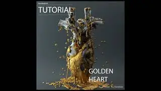 Cinema 4D Tutorial Create a Liquid Golden Heart using X-Particles and Octane Render