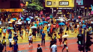 Time Lapse Busy City. Hong Kong.