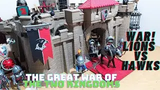 PLAYMOBIL KNIGHTS No3 - Lions Castle 6000 VS Hawks Castle 6001 | The great WAR of the two kingdoms