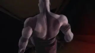 Kratos falling on Eternity Devil