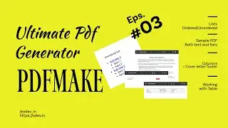 Eps #03 - Lists, Columns & Tables  - pdfmake series 