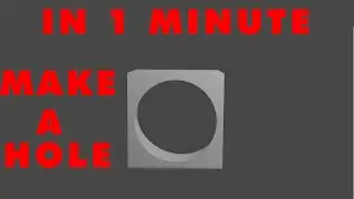How to make a hole in objects in Blender in 1 Minute Tutorial