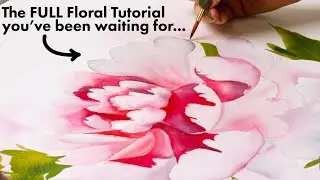 The EASIEST way to paint a realistic flower with watercolor (part 2).