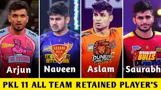 PKL SEASON 11 2024 | ALL 12 TEAM RETAINED PLAYER'S LIST 🔥💪