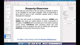 Property Observers in Swift | willSet and didSet in Swift | Initilizers in Swift | deinit in swift