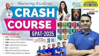 GPAT- 2025 || CRASH COURSE || HINDI BATCH || JOIN NOW || GET COMPLETE DETAILS 