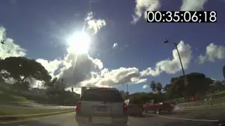 Hawaii Traffic - H1 town bound from Mililani to Honolulu