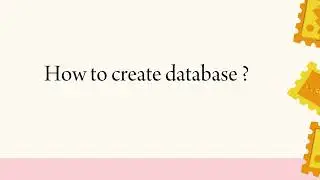 Creating Database in XAMPP