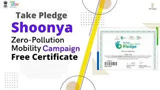 Shoonya Zero-Pollution mobility Pledge Free Certificate | Cash prize win | IN HINDI | My Gov