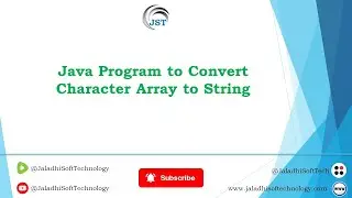 Java Program to convert char Array to String