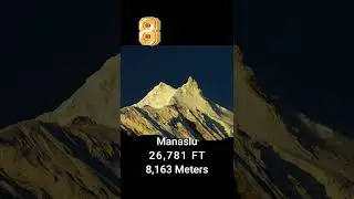 Top 10 Highest Mountains In The World #shorts #Tiktok