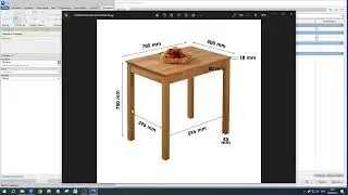 Revit семейство: стол деревянный (параметризированный)(скачай бесплатно)
