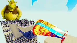 100x SHREK + 2 GIANT vs 3x EVERY GOD - Totally Accurate Battle Simulator TABS