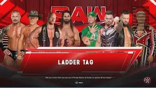 WWE 8 Man Tag Team Leader Match Team Ston Cold vs Team John Cena 8 MAN LADDER 🪜 MATCH IN WWE RAW