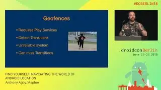 #DCBerlin18 503 Anthony Agby Find Yourself! Navigating the World of Android Location DAY1
