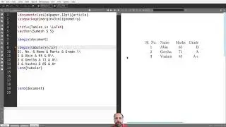 Creating tables in LaTeX