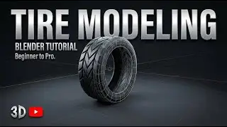 Blender 5.0: How to Model a Low Poly Tire + Asset Library Setup