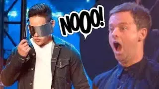Blindfolded Magician NEAR DEATH Magic Trick SHOCKS Everyone! on Britain's Got Talent 2018 | Week 4