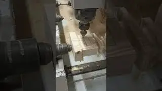 Работа конусной фрезы на ЧПУ станке. #wood #woodworking #дерево #чпу #cnc