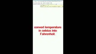 convert temperature in Celsius into Fahrenheit |python #shorts  #python #viralvideo #icatips