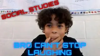Me trying not to laugh in school