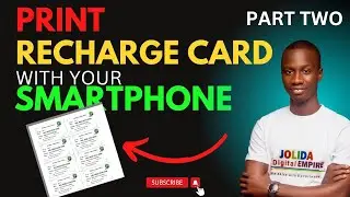 HOW TO PRINT RECHARGE CARD WITH SMARTPHONE - MTN, GLO, AIRTEL Make Upto 5k (VTU Business) part Two.