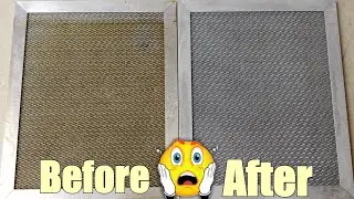 How to Clean OVEN FILTER WITHOUT BRUSHING | STOVE EXHAUST FILTER HACK