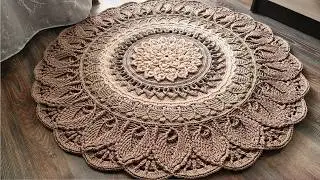 Crochet rug 🪷 Flower of the East🪷 Mk. Part 1