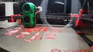 Voron 2.4 + Stealthburner 3D printing PETG at normal speeds.