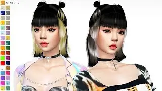 📥 Sims 4 CC : BLACKPINK Lisa  ‘Pretty Savage’ Hair Swatch | 블랙핑크 리사 헤어스타일  Download Links